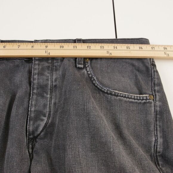 Rag & Bone RB 23X Jay Skinny Worn Rock Distressed Black Slub Jeans Mens Sz 33 - Picture 5 of 15